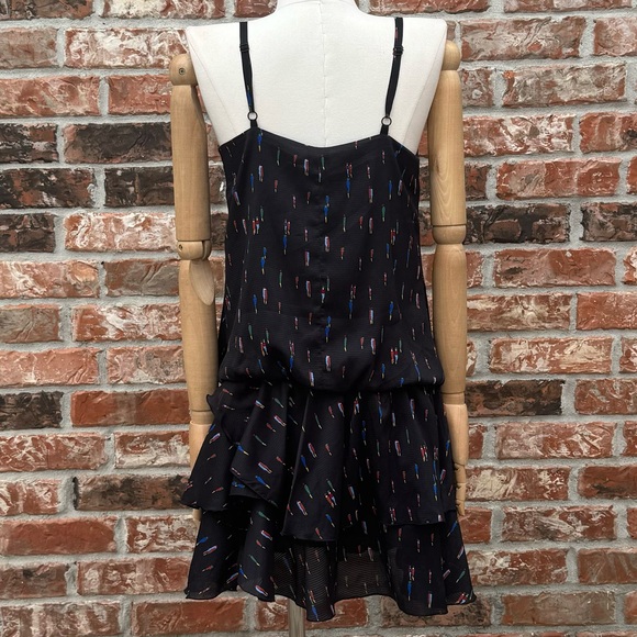 SOLD ELSEWHERE Farm Rio black patterned ruffled dress / S - Picture 8 of 16